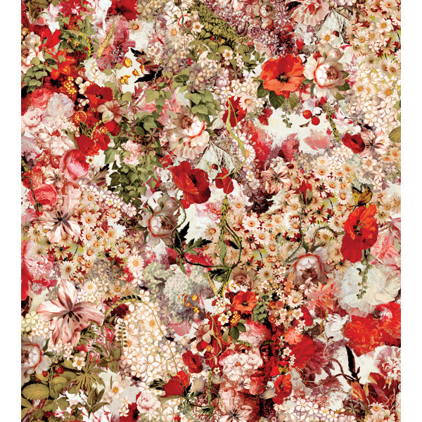 THSc Un Monde Parfait Floral Wallpaper Double Roll Perigold